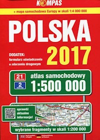 Polska 2017 Atlas samochodowy 1:500 000 -  - książka