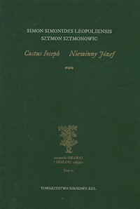 Castus Ioseph Niewinny Józef - Szymonowic Szymon - książka