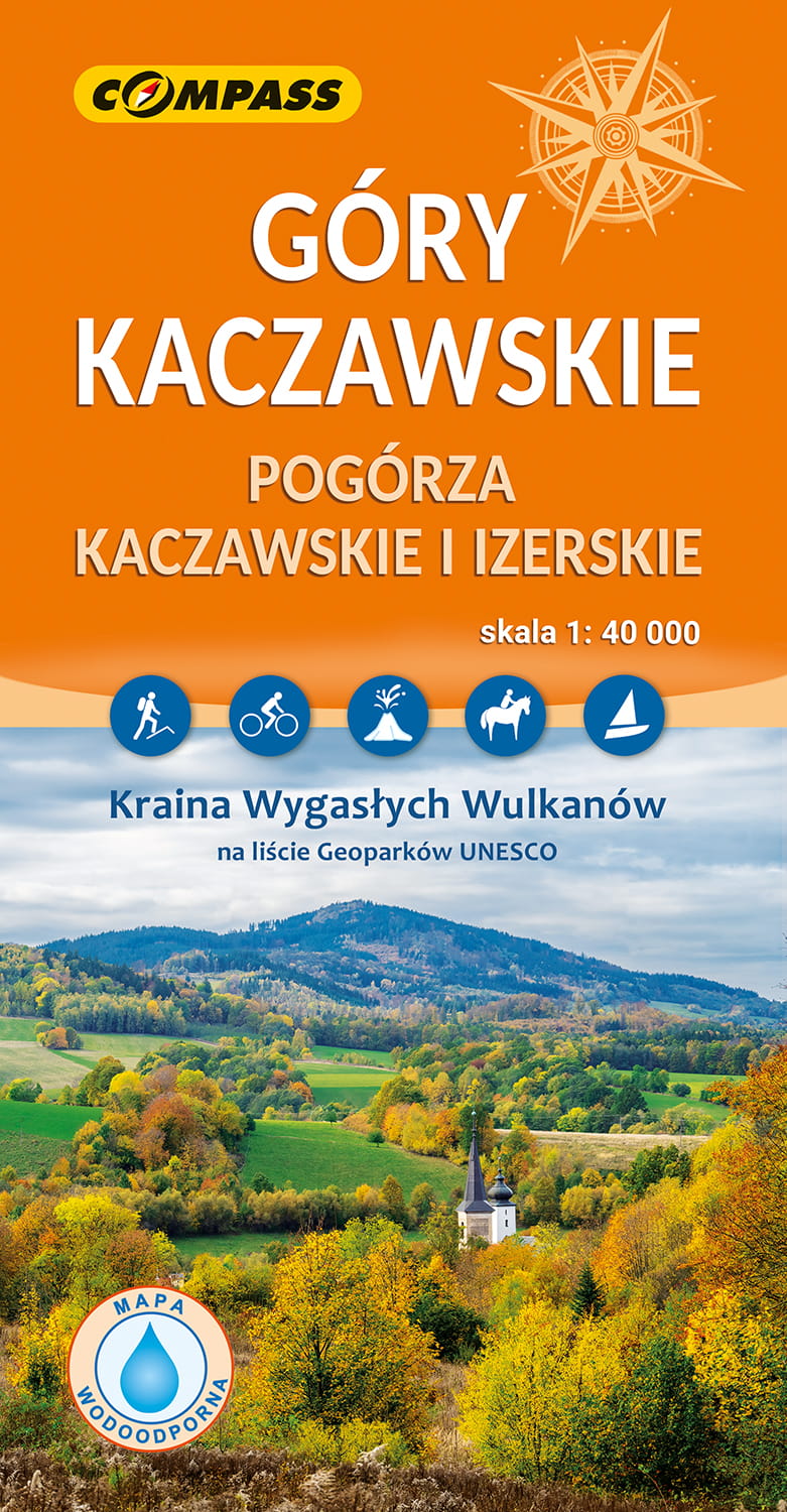 Góry Kaczawskie, podgórza Kaczawskie i Izerskie. Mapa turystyczna w skali 1:40 000 - zbiorowa praca - książka