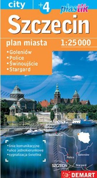 Szczecin +4. Plan miasta Plastik w skali 1:25 000 - zbiorowa praca - książka