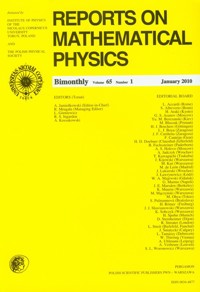 Reports on Mathematical Physics 65/1 2010 Perg -  - książka