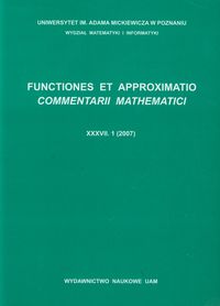 Functiones et approximatio 37.1 - - książka