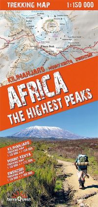 Africa the highest peaks 1:150 000 trekking map - - książka
