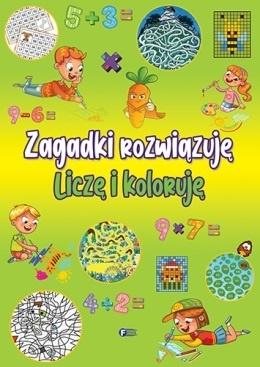 Zagadki rozwiązuje. Liczę i koloruję - zbiorowa praca - książka