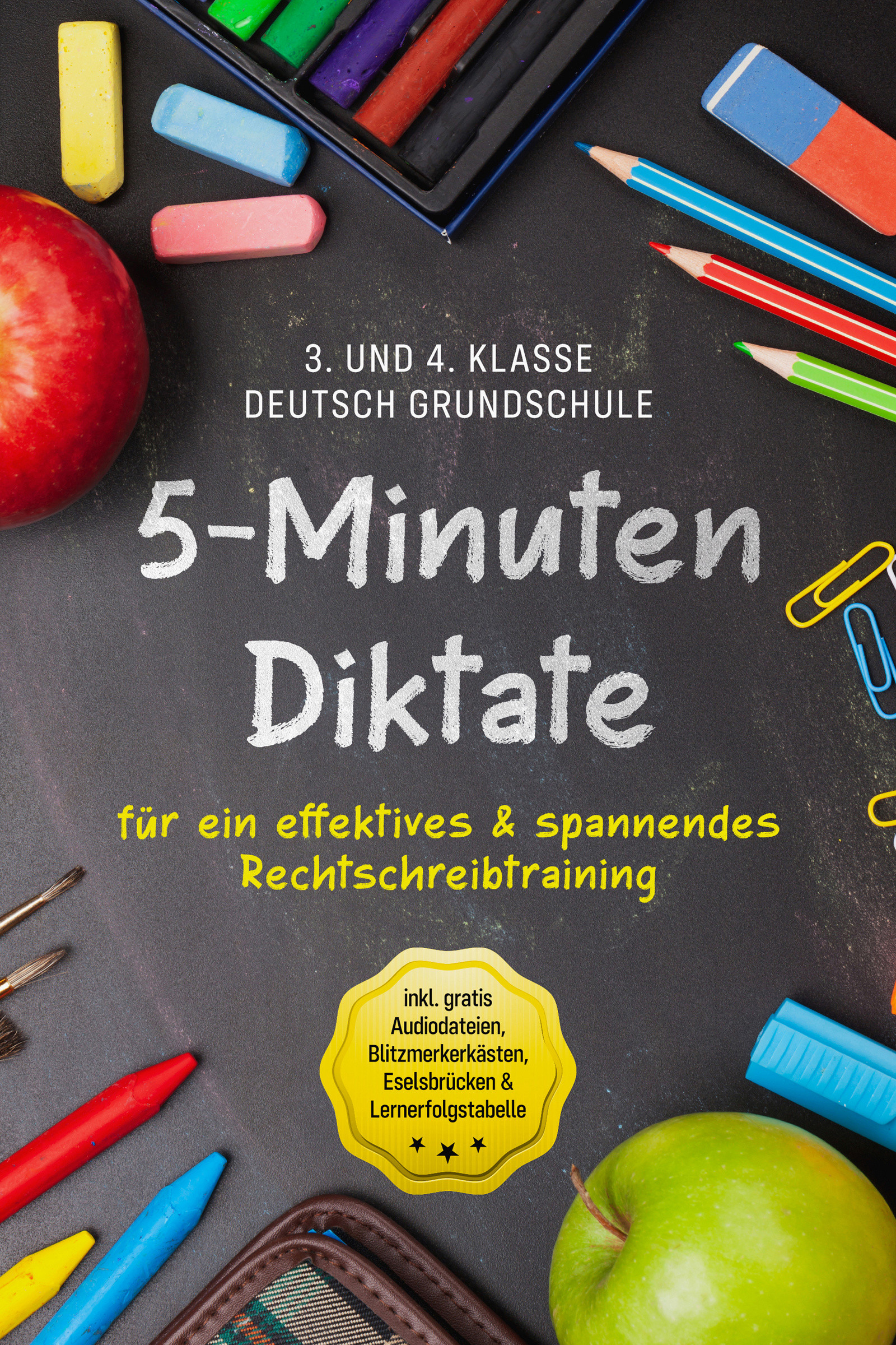 5-Minuten Diktate für ein effektives & spannendes Rechtschreibtraining | 3. und 4. Klasse Deutsch Grundschule | inkl. gratis Audiodateien, Blitzmer...