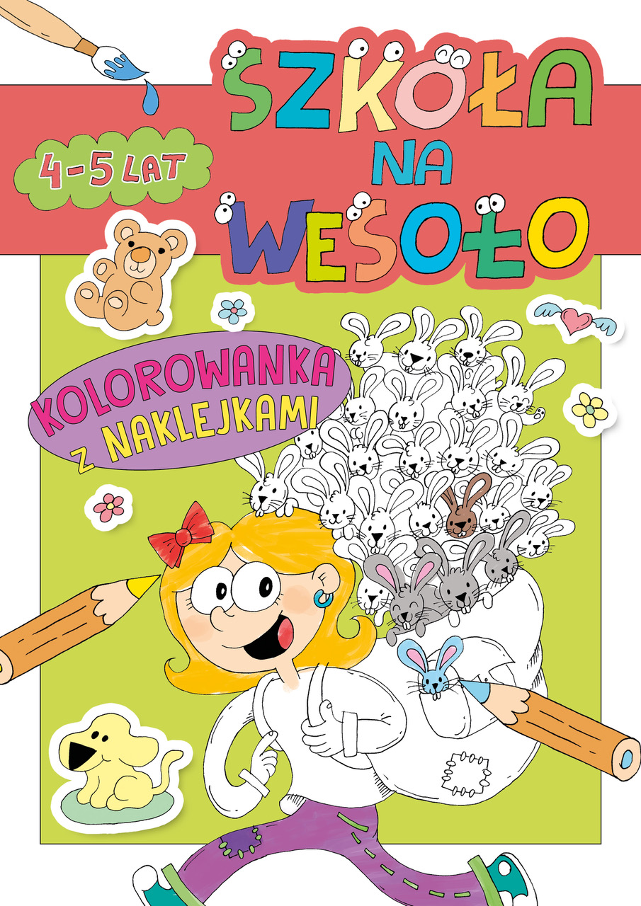Szkoła na wesoło. Kolorowanka z naklejkami 4-5 lat - Robert Trojanowski - książka