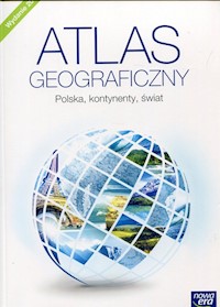 Atlas geograficzny Polska, kontynenty, świat -  - książka