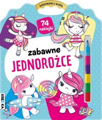Zabawne jednorożce Kolorowanka z kredką -  - książka