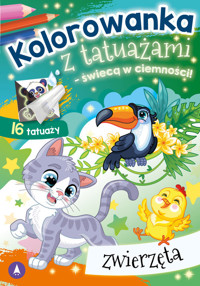 Kolorowanka z tatuażami świecą w ciemności! Zwierzęta -  - książka