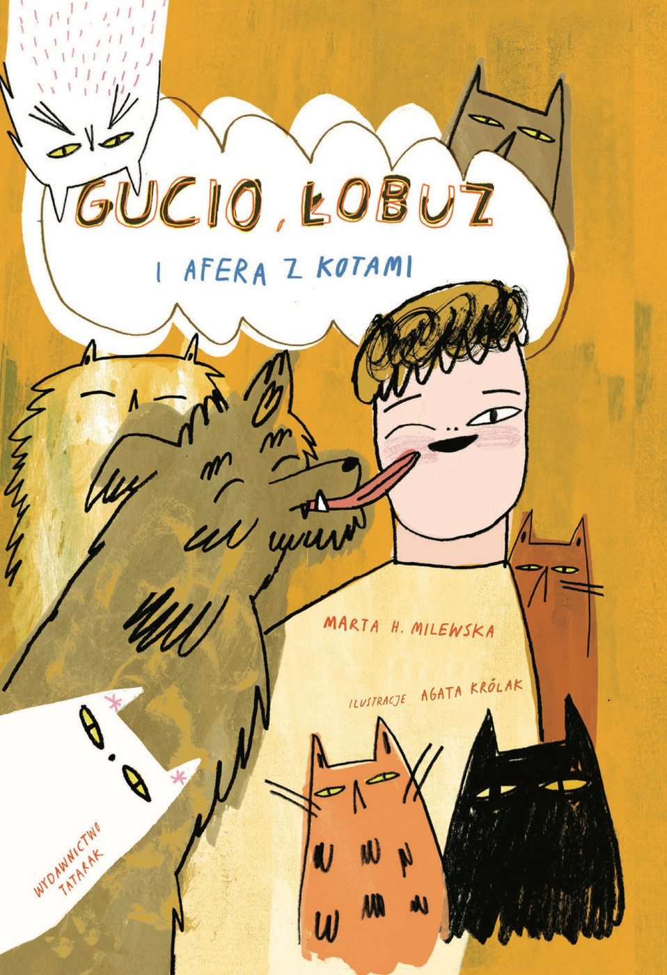 Okładka:Gucio, Łobuz i afera z kotami 