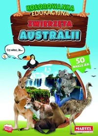 Zwierzęta Australii z naklejkami. Kolorowanka edu - Hubert Włodarczyk - książka