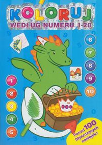 Koloruj według numeru 1-20 Smok -  - książka