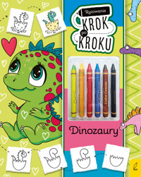 Rysowanie krok po kroku z kredkami. Dinozaury - Ewelina Protasewicz - książka