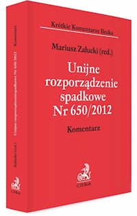 Unijne rozporządzenie spadkowe Nr 650/2012 -  - książka