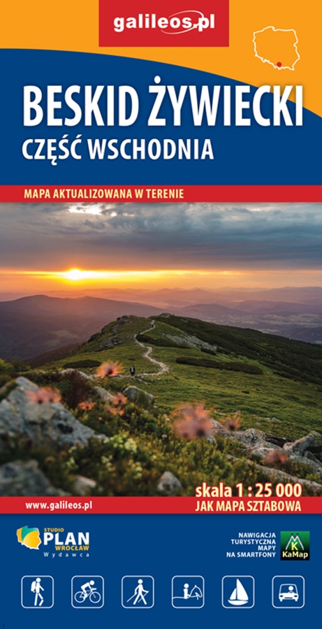Beskid Żywiecki Część wschodnia. Mapa turystyczna w skali 1:25 000 - zbiorowa praca - książka