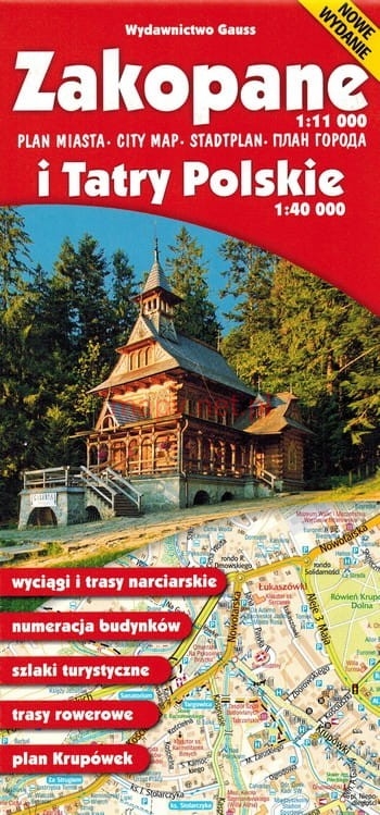 Zakopane i Tatry Polskie. Plan miasta / Mapa turystyczna - zbiorowa praca - książka