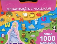 Zestaw książek z naklejkami różowy -  - książka