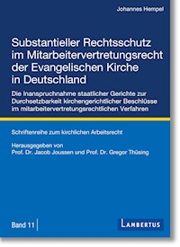 Substantieller Rechtsschutz im Mitarbeitervertretungsrecht der Evangelischen Kirche in Deutschland - Johannes Hempel - ebook