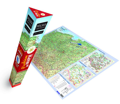 Polska mapa fizyczna PLAKAT -  - książka