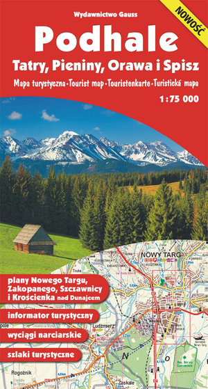 Podhale, Tatry, Pieniny, Orawa i Spisz. Mapa - zbiorowa praca - książka