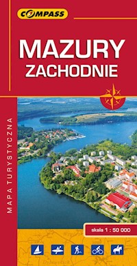 Mazury Zachodnie mapa turystyczna 1:50 000 -  - książka