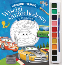 Malowanie farbkami. Wyścigi samochodowe - Izabella Sieńko-Holewa - książka