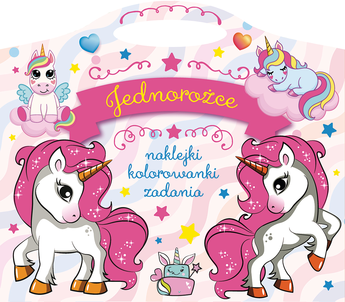 Jednorożce. Naklejki, kolorowanki, zadania - zbiorowa praca - książka