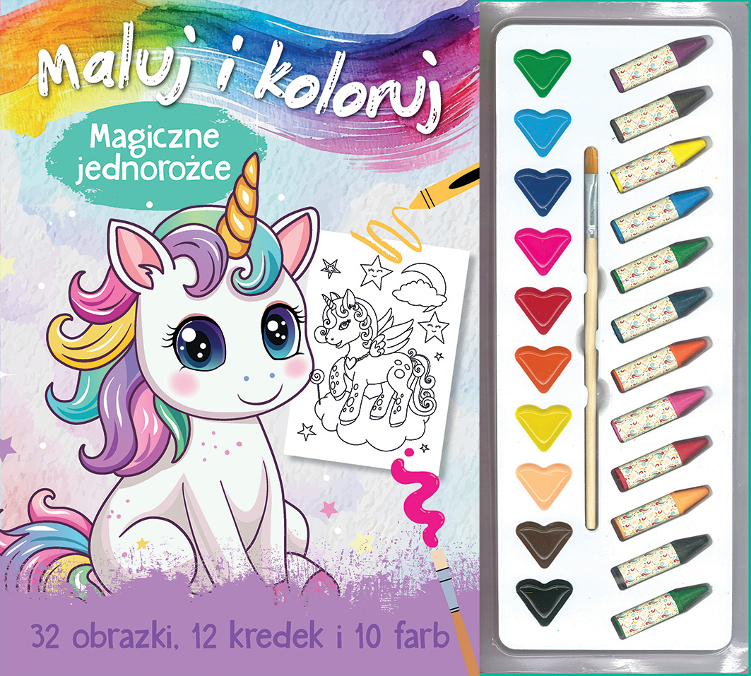Maluj i koloruj. Magiczne jednorożce - Izabella Sieńko-Holewa - książka