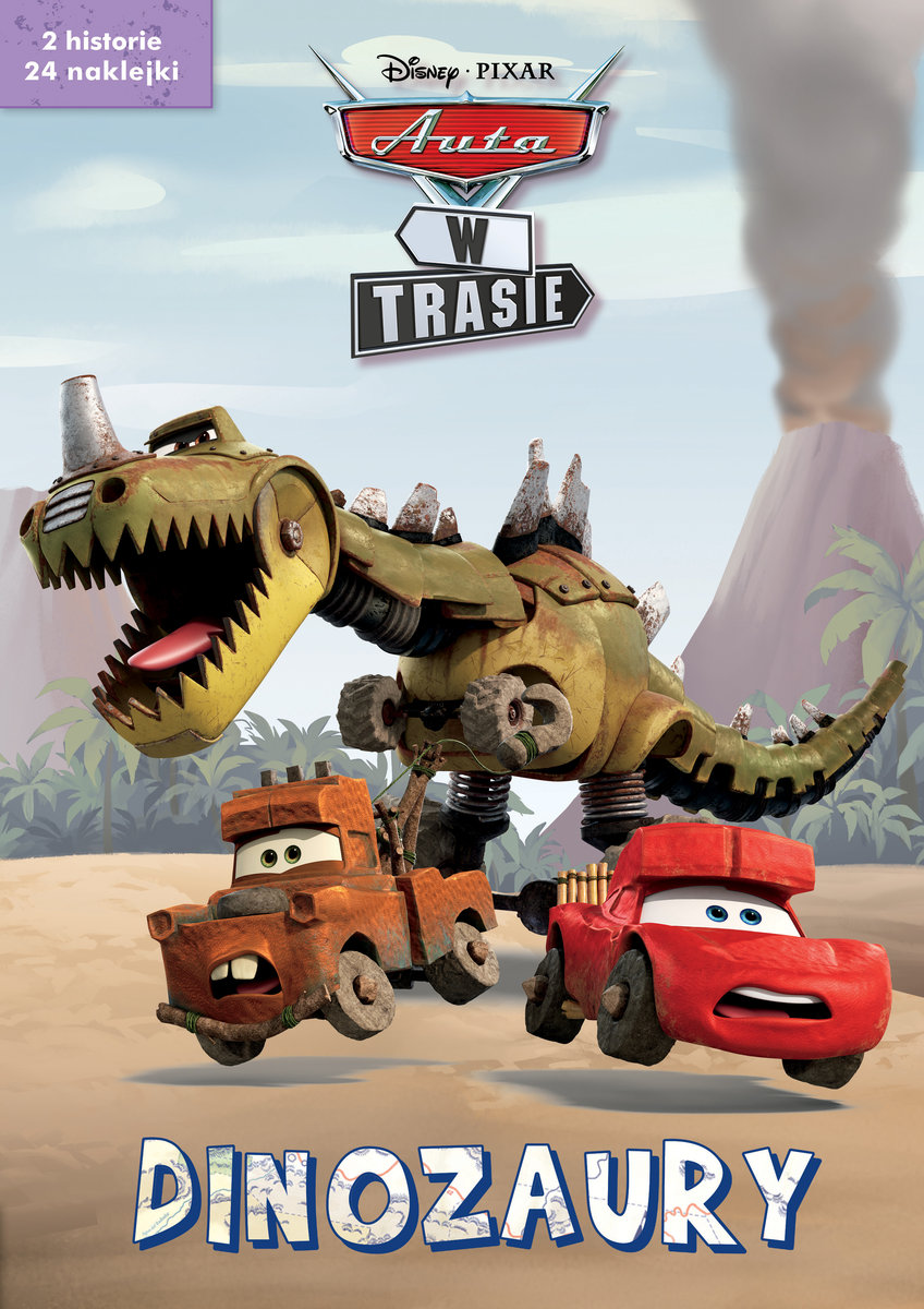 Dinozaury. 2 serialowe historyjki z naklejkami. Disney Pixar Auta w trasie - zbiorowa praca - książka