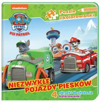 Psi Patrol Puzzle i kolorowanki Niezwykłe pojazdy piesków -  - książka