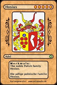 The noble Polish family Hosius. Die adlige polnische Familie Hosius. - Werner Zurek - ebook