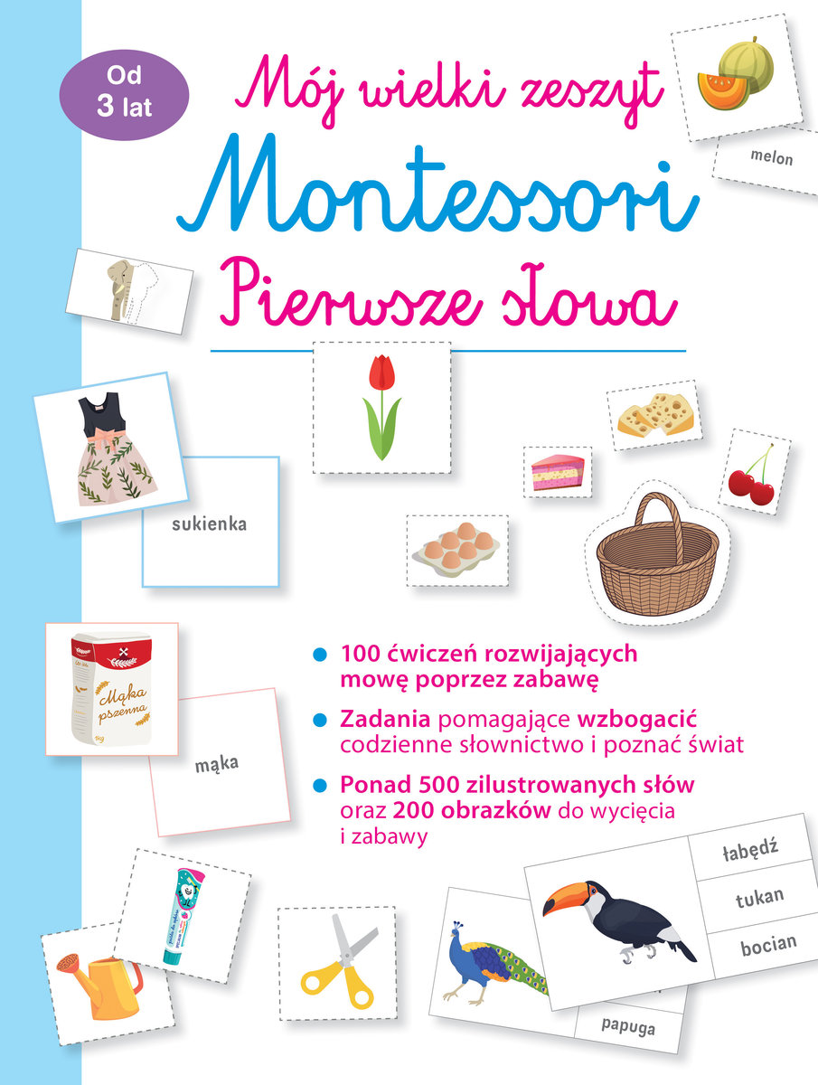 Mój wielki zeszyt Montessori Pierwsze słowa - zbiorowa praca - książka