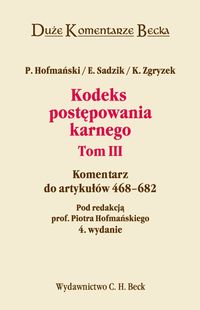 Kodeks postępowania karnego Tom 3 -  - książka