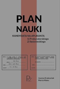 Plan nauki kandydata na aplikanta prokuratorskiego/sędziowskiego - Krakowiak Joanna, Malec Marta - książka