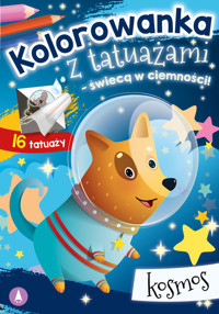 Kolorowanka z tatuażami świecą w ciemności Kosmos -  - książka