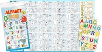 Alfabet. Kolorowanka z naklejkami. Format XL - zbiorowa praca - książka