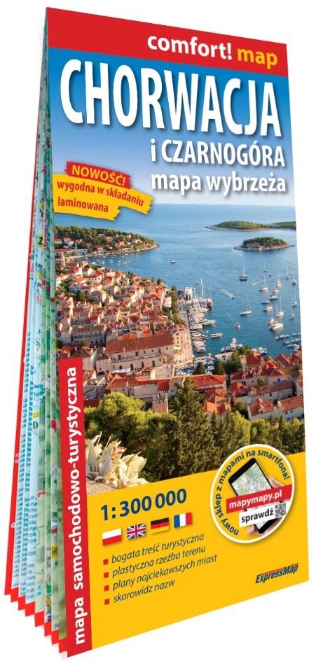 Comfort! map Chorwacja i Czarnogóra 1:300 000 -  - książka