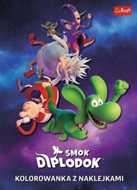 Smok Diplodok. Kolorowanka z naklejkami - zbiorowa praca - książka