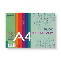 Blok techniczny kolor - Premium, A4/10 arkuszy -  - książka