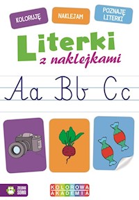 Kolorowa Akademia Literki z naklejkami -  - książka