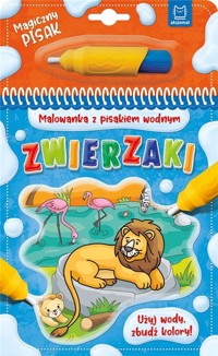 Malowanka z pisakiem wodnym. Zwierzaki - Barbara Wierzchowska - książka