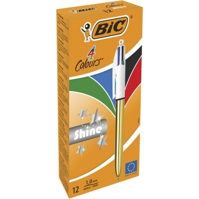 Długopis olejowy Bic Shine Gold (964774) -  - książka