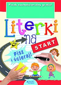Literki na start Książka z pisakiem suchościeralnym - Skwark Dorota - książka