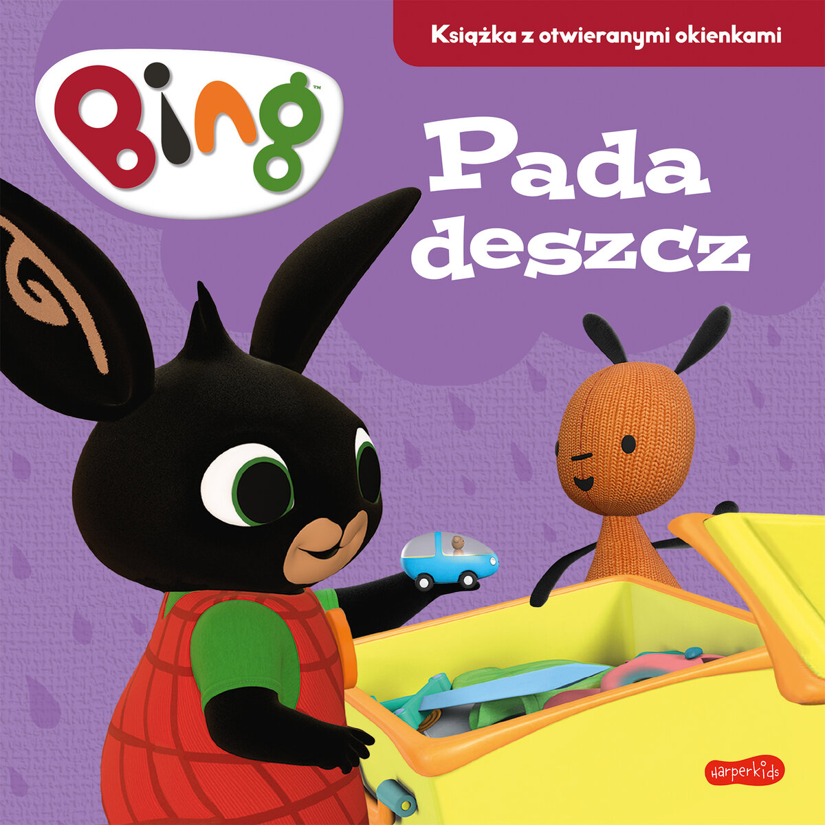 Bing. Pada deszcz. Książka z otwieranymi okienkami - zbiorowa praca - książka