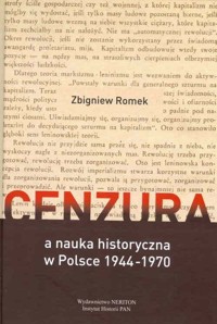 Cenzura a nauka historyczna w Polsce 1944-1970 - Romek Zbigniew - książka