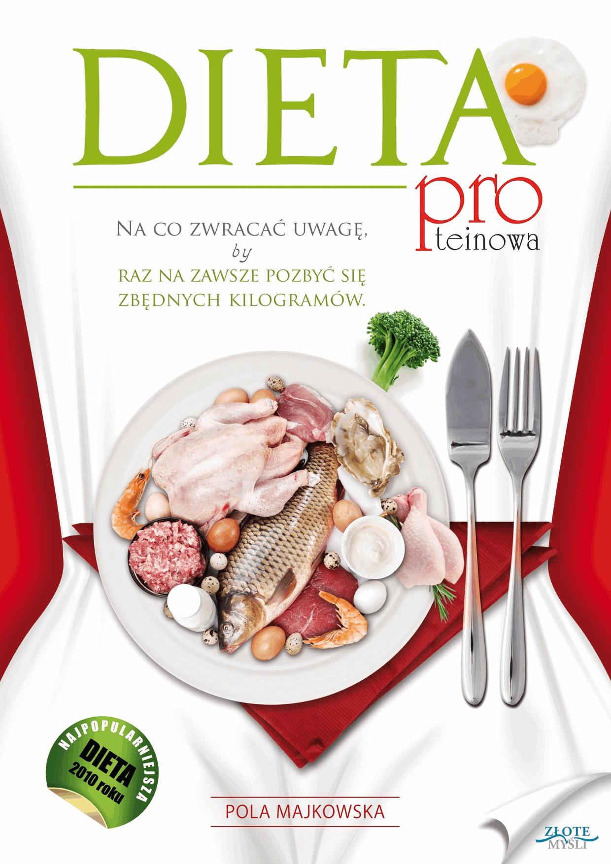 Okładka:Dieta proteinowa. Na co zwracać uwagę, by raz na zawsze pozbyć się zbędnych kilogramów 