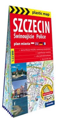 Plastic map Szczecin, Świnoujście, Police w.2025 - zbiorowa praca - książka