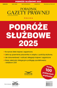 Podróże slużbowe 2025 Podatki 6/2024 -  - książka