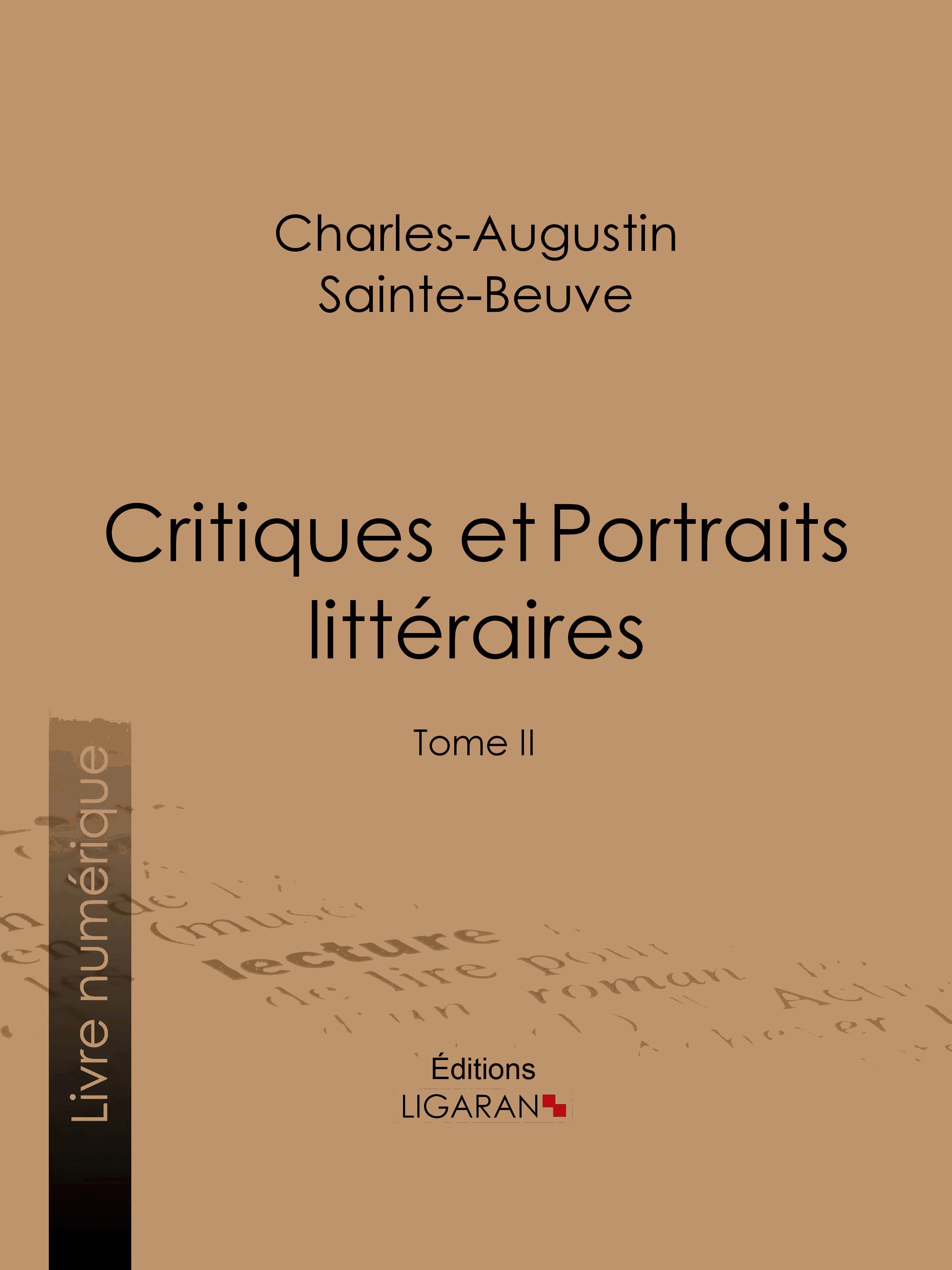 Critiques et Portraits littéraires