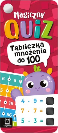 Magiczny quiz. Tabliczka mnożenia do 100. Z nitem - zbiorowa praca - książka